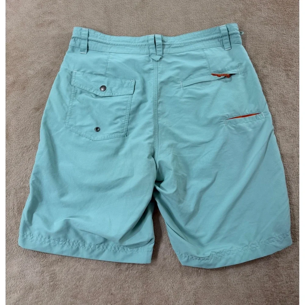 Howler Brothers Horizon Hybrid Shorts Mens 31 Aqua BlueNylon Ripstop Fishing EUC